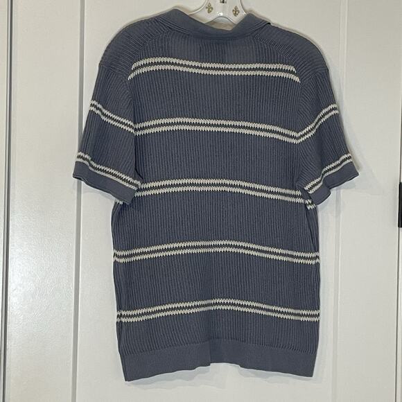 Abercrombie & Fitch Mens Knit Polo Shirt Small Striped Preppy Going Out Casual - Picture 2 of 5